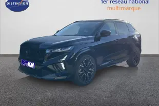 Renault Austral E-Tech hybride noir étoile métal, vue 3/4 avant avec jantes alliage et calandre distinctive.