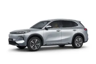 SUV Geely STARRAY gris nuage en vue de profil droit, soulignant ses lignes modernes et ses jantes stylisées.