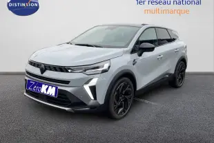Renault Symbioz E-Tech Full Hybrid 145 Esprit Alpine gris Rafale métal en 3/4 avant droit avec jantes noires.