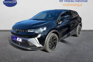 Renault Symbioz 2025 noir étoile métal en 3/4 avant droit avec jantes noires et détails argentés sur le bouclier.