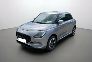 Suzuki Swift 2025 Premium silver metal vue 3/4 avant droit avec jantes alu et vitres surteintées