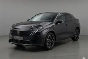 Peugeot 3008 Hybrid 145 e-DCS6 GT noir, vue 3/4 avant droit, jantes alliage 19 pouces et toit ouvrant visibles.