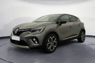 Renault Captur 1.3 Mild Hybrid 140 Techno gris Cassiopée/noir, vue 3/4 avant droit, jantes alliage 18 pouces distinctives.